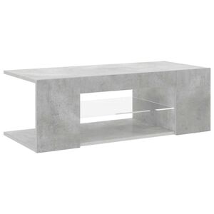 vidaXL TV Cabinet with LED Lights Concrete Grey 90x39x30 cm