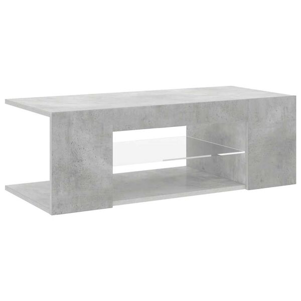 vidaXL TV Cabinet with LED Lights Concrete Grey 90x39x30 cm