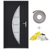 vidaXL Front Door Anthracite 108x208 cm PVC