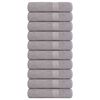 vidaXL Shower Towels "FROGN" 10 pcs Grey 70x140 cm 360 gsm