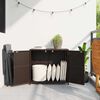vidaXL Garden Storage Cabinet Brown 83x45x76 cm Poly Rattan