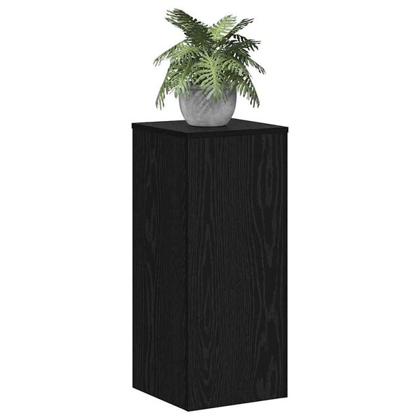 vidaXL Plant Stand 2 pcs Black Oak 30 x 30 x 70 cm Engineered Wood