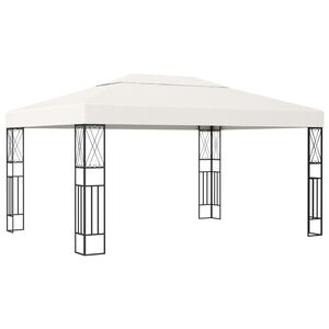 vidaXL Gazebo | Cream | Polyester | 3x4 m | Durable | Gazebo | Rectangular