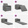 vidaXL Folding Sofa Bed Dark Grey 74 x 77 x 81 cm Velvet