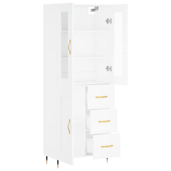 vidaXL Highboard White 69.5x34x180 cm Engineered Wood