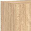 vidaXL TV Wall Cabinets with LED Lights 2 pcs Sonoma Oak 60x35x31 cm