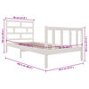 vidaXL Bed Frame without Mattress White Solid Wood 90x200 cm (810068+814175)