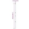 vidaXL Fence Post 52 pcs Grey 3.2 x 3.2 x 150 cm