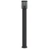 vidaXL Outdoor Floor Lamp with Outlet Black 110cm Stainless Steel