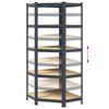 vidaXL 5-Layer Corner Shelf Anthracite Steel&Engineered Wood