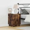 vidaXL Bedside Cabinet with 2 pcs Smoked Oak 39 x 34.5 x 50 cm