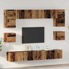 vidaXL TV Cabinet Set Wall-mounted 8 pcs Old Wood Engineered Wood