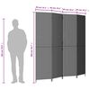 vidaXL Room Divider 4 Panels Brown Poly Rattan