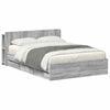 vidaXL Bed Frame with Storage and Headboard Grey Sonoma 160 x 200 cm