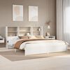vidaXL Bookcase Bed without Mattress White 180x200cm Super King Solid Wood Pine