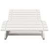 vidaXL Sun Lounger White 205x60x31.5 cm Solid Wood Pine