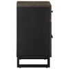 vidaXL Bedside Cabinet Black 50x33x60 cm Solid Wood Mango