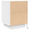 vidaXL Bedside Cabinet with LED Lights&nbsp;White 38x34x50 cm