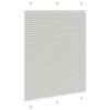 vidaXL Pleated Blind Light Grey 105x100 cm Fabric Width 104.4 cm Polyester