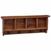 vidaXL Hanger Brown 70 x 11 x 27 cm Solid Mahogany Wood