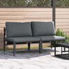 vidaXL Outdoor Furniture with Cushion with Pillow Anthracite Steel