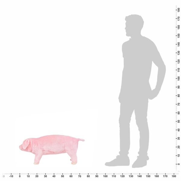 vidaXL Standing Plush Toy Pig Pink XXL