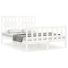 vidaXL Bed Frame without Mattress White 140x200 cm Solid Wood Pine