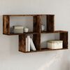 vidaXL Wall Shelf Smoked Oak 100x20x53 cm Engineered Wood