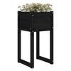 vidaXL Planters 2 pcs Black 40x40x81 cm Solid Wood Pine