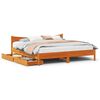 vidaXL Bed Frame with Drawers Wax Brown 200x200 cm Solid Wood Pine