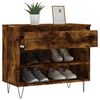 vidaXL Shoe Cabinet Smoked Oak 70x36x60 cm Engineered Wood