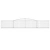 vidaXL Arched Gabion Baskets 10 pcs 400x50x60/80 cm Galvanised Iron