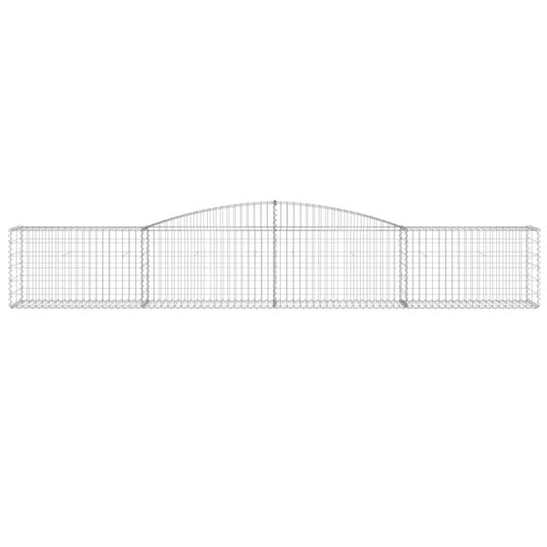 vidaXL Arched Gabion Baskets 10 pcs 400x50x60/80 cm Galvanised Iron