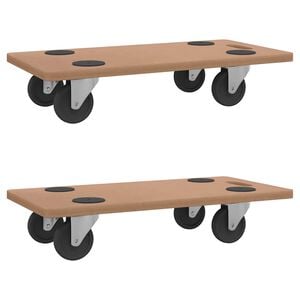 vidaXL Dolly Trolleys 2 pcs Rectangular Engineered Wood