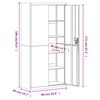 vidaXL File Cabinet Light Grey 90x40x180 cm Steel