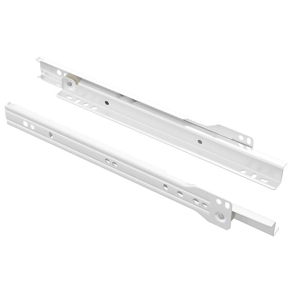 vidaXL Drawer Slide 2 pcs White 250 mm Steel