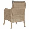 vidaXL Garden Chairs with Cushions 2 pcs Mix Beige Poly Rattan