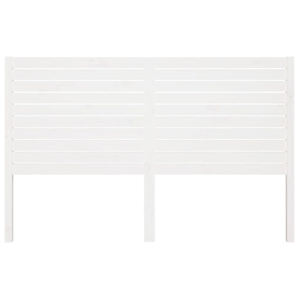 vidaXL Bed Headboard White 126x4x100 cm Solid Wood Pine