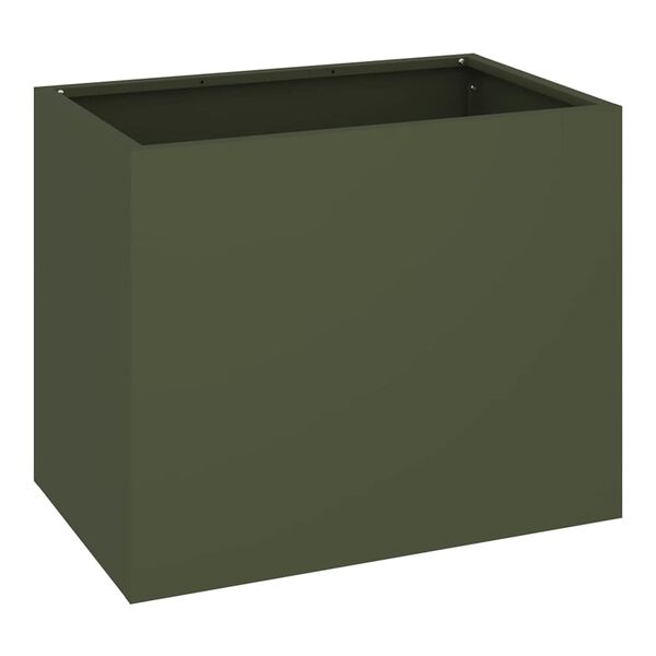 vidaXL Garden Planter Olive green 50 x 32 x 40 cm Cold-rolled Steel