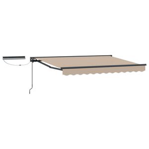 vidaXL Electric Retractable Awning Beige 2.5 x 2 m