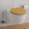 SCH&Uuml;TTE Toilet Seat with Soft-Close NATURAL BAMBOO