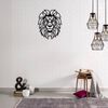 Homemania Wall Decoration Lion 40x50 cm Steel Black