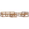 vidaXL Outdoor Sofa Set 6 pcs Natural Solid Acacia Wood