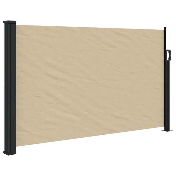vidaXL Retractable Side Awning Beige 117x300 cm