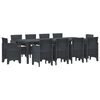 vidaXL Garden Dining Set 11 pcs Anthracite Polypropylene