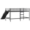 vidaXL Kids'Loft Bed Frame with Slide Black and Anthracite