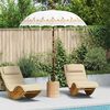 vidaXL Balinese Parasol Cream 190 x 190 x 260 cm Cotton and Wood