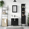 vidaXL 3 Piece Bathroom Furniture Set Black Engineered Wood