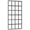vidaXL Sliding Door with Hardware Set Black 102x205 cm ESG Glass