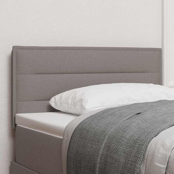 vidaXL LED Headboard with LED Strip Lights Taupe 100 cm Polyester
